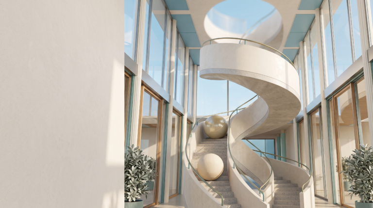 Tasteful surrealist editorial image of an ascendin