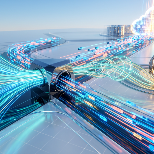 Energetic refined 3D editorial artwork of luminous