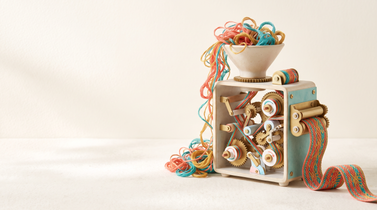 Playful surreal editorial illustration of a small